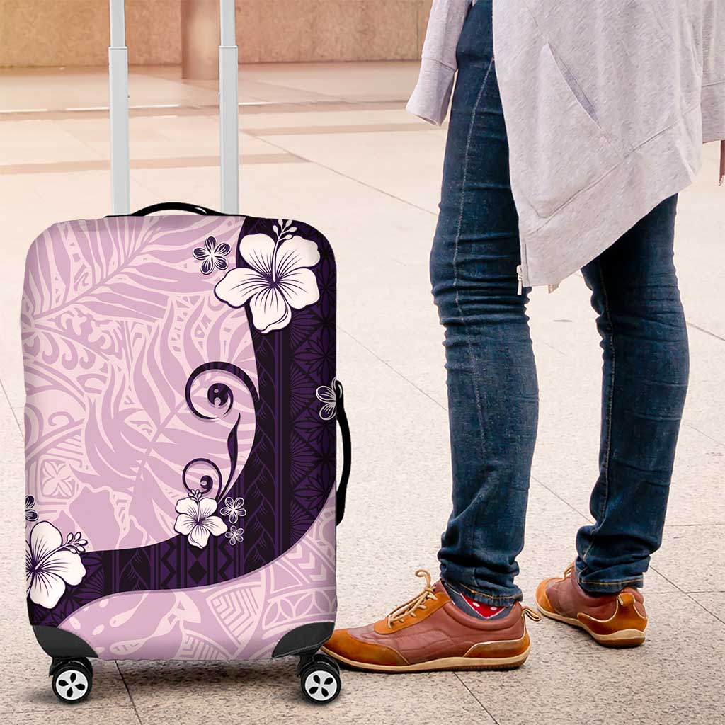 Polynesia Hibiscus Luggage Cover Thistle Curve Motif - Polynesian Pride