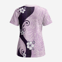 Polynesia Hibiscus Scrub Top Thistle Curve Motif LT05 - Polynesian Pride