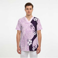Polynesia Hibiscus Scrub Top Thistle Curve Motif LT05 - Polynesian Pride