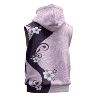 Polynesia Hibiscus Sleeveless Hoodie Thistle Curve Motif LT05 - Polynesian Pride