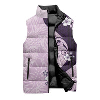 Polynesia Hibiscus Sleeveless Puffer Jacket Thistle Curve Motif LT05 - Polynesian Pride