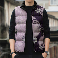 Polynesia Hibiscus Sleeveless Puffer Jacket Thistle Curve Motif LT05 - Polynesian Pride