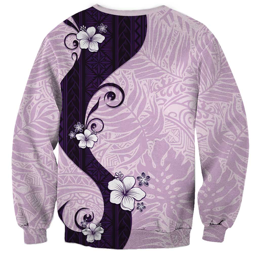 Polynesia Hibiscus Sweatshirt Thistle Curve Motif LT05 - Polynesian Pride