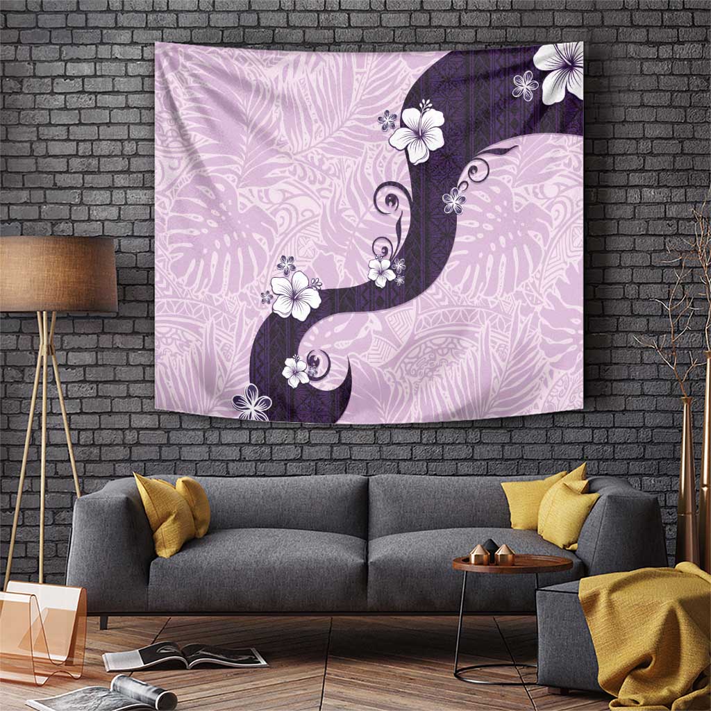 Polynesia Hibiscus Tapestry Thistle Curve Motif - Polynesian Pride