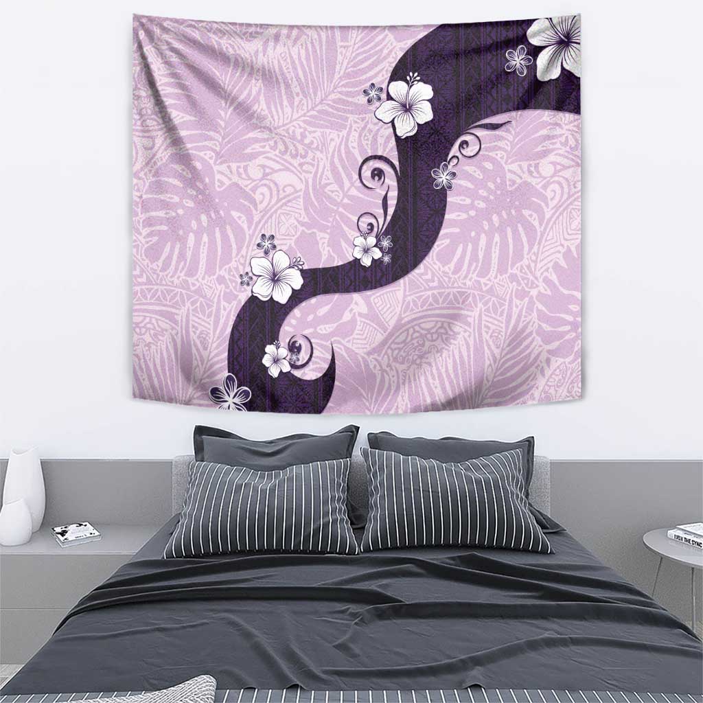 Polynesia Hibiscus Tapestry Thistle Curve Motif - Polynesian Pride