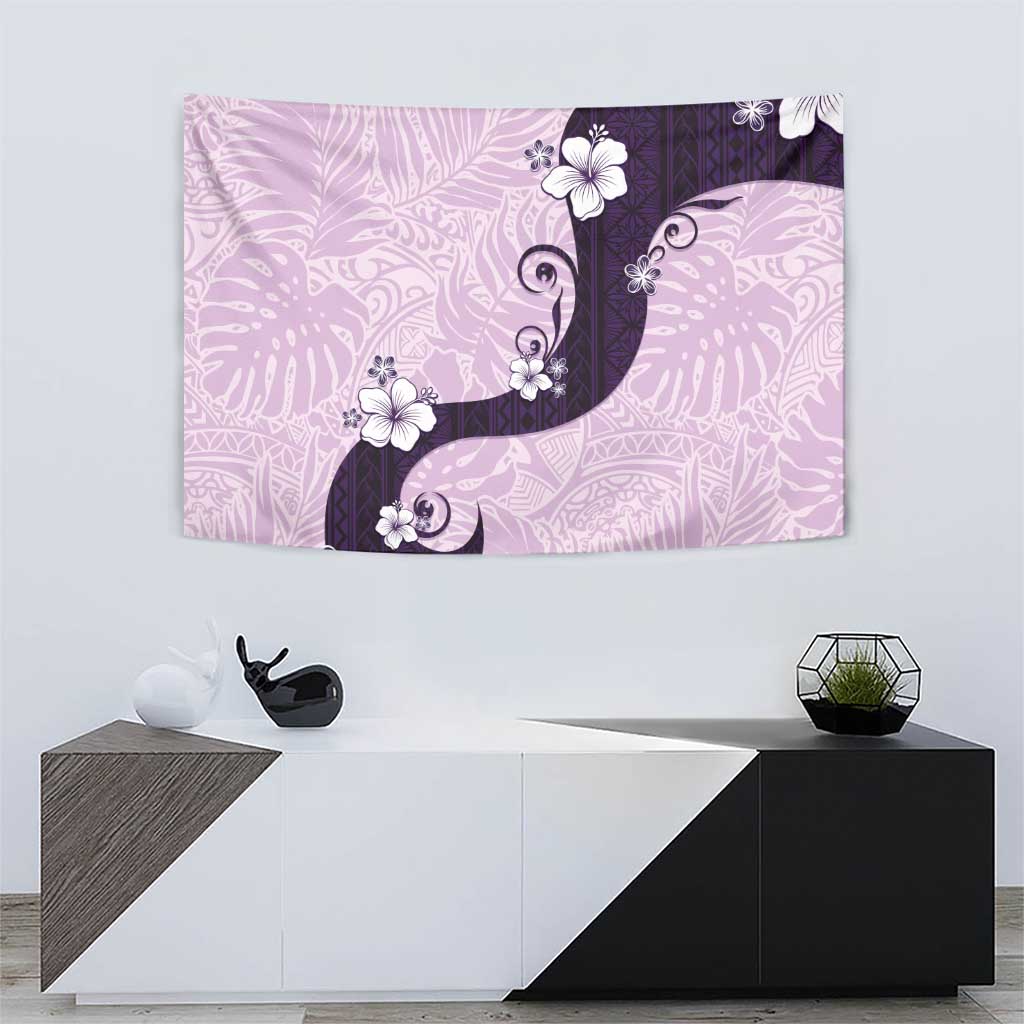 Polynesia Hibiscus Tapestry Thistle Curve Motif - Polynesian Pride
