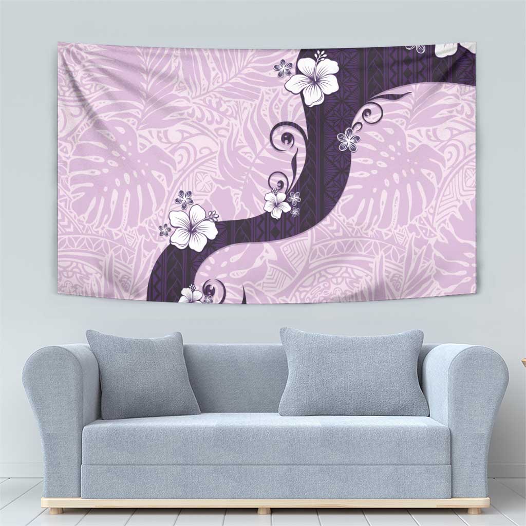 Polynesia Hibiscus Tapestry Thistle Curve Motif - Polynesian Pride