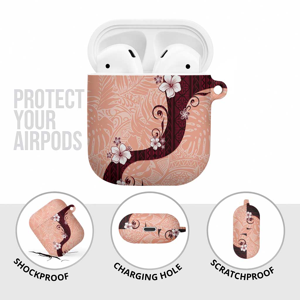 Polynesia Hibiscus AirPods Case Rose Bud Curve Motif LT05 - Polynesian Pride