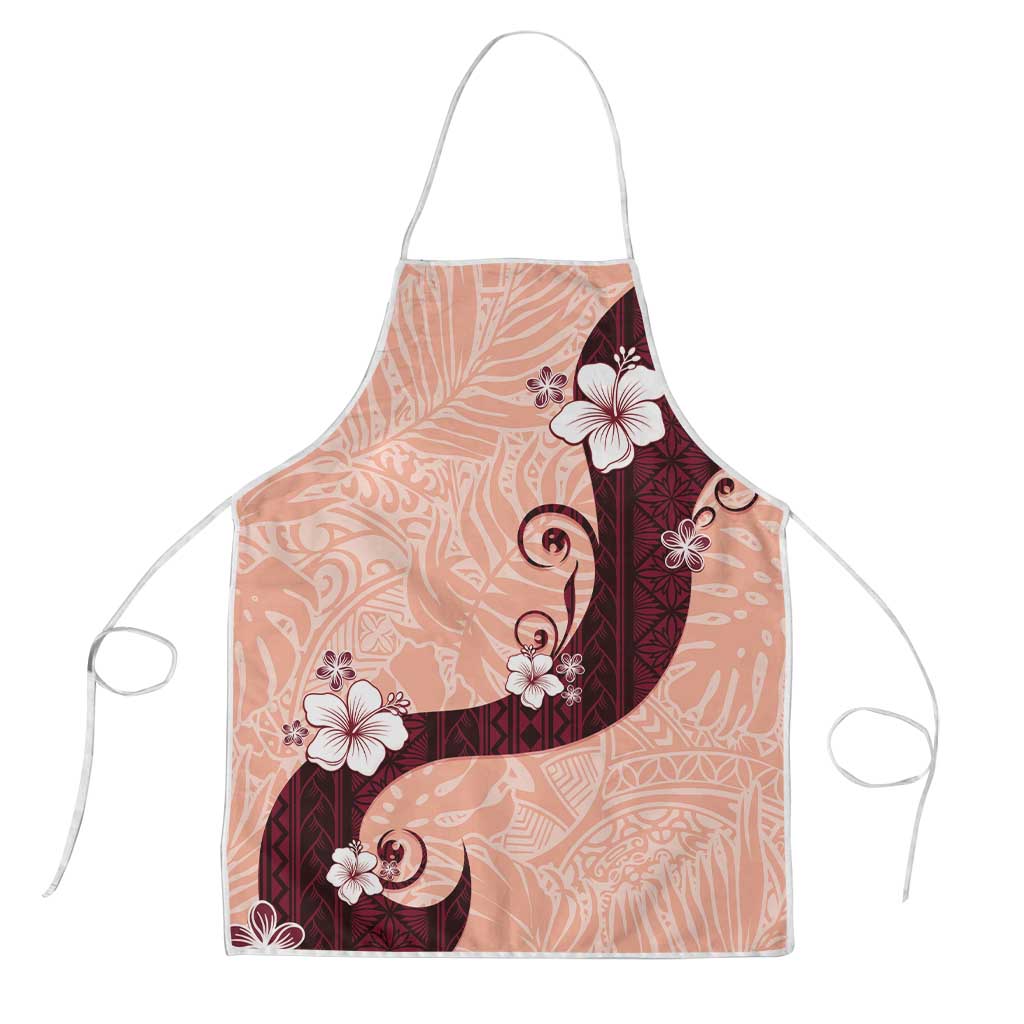 Polynesia Hibiscus Apron Rose Bud Curve Motif LT05 Red - Polynesian Pride