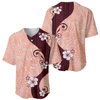 Polynesia Hibiscus Baseball Jersey Rose Bud Curve Motif - Polynesian Pride