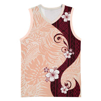 Polynesia Hibiscus Basketball Jersey Rose Bud Curve Motif LT05 Unisex Red - Polynesian Pride