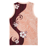 Polynesia Hibiscus Basketball Jersey Rose Bud Curve Motif LT05 - Polynesian Pride