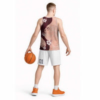 Polynesia Hibiscus Basketball Jersey Rose Bud Curve Motif LT05 - Polynesian Pride