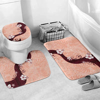 Polynesia Hibiscus Bathroom Set Rose Bud Curve Motif - Polynesian Pride