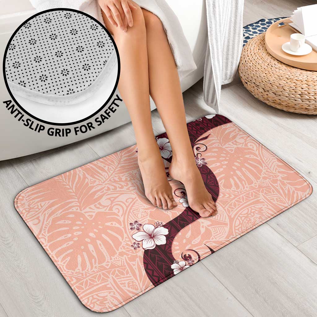 Polynesia Hibiscus Bathroom Set Rose Bud Curve Motif - Polynesian Pride