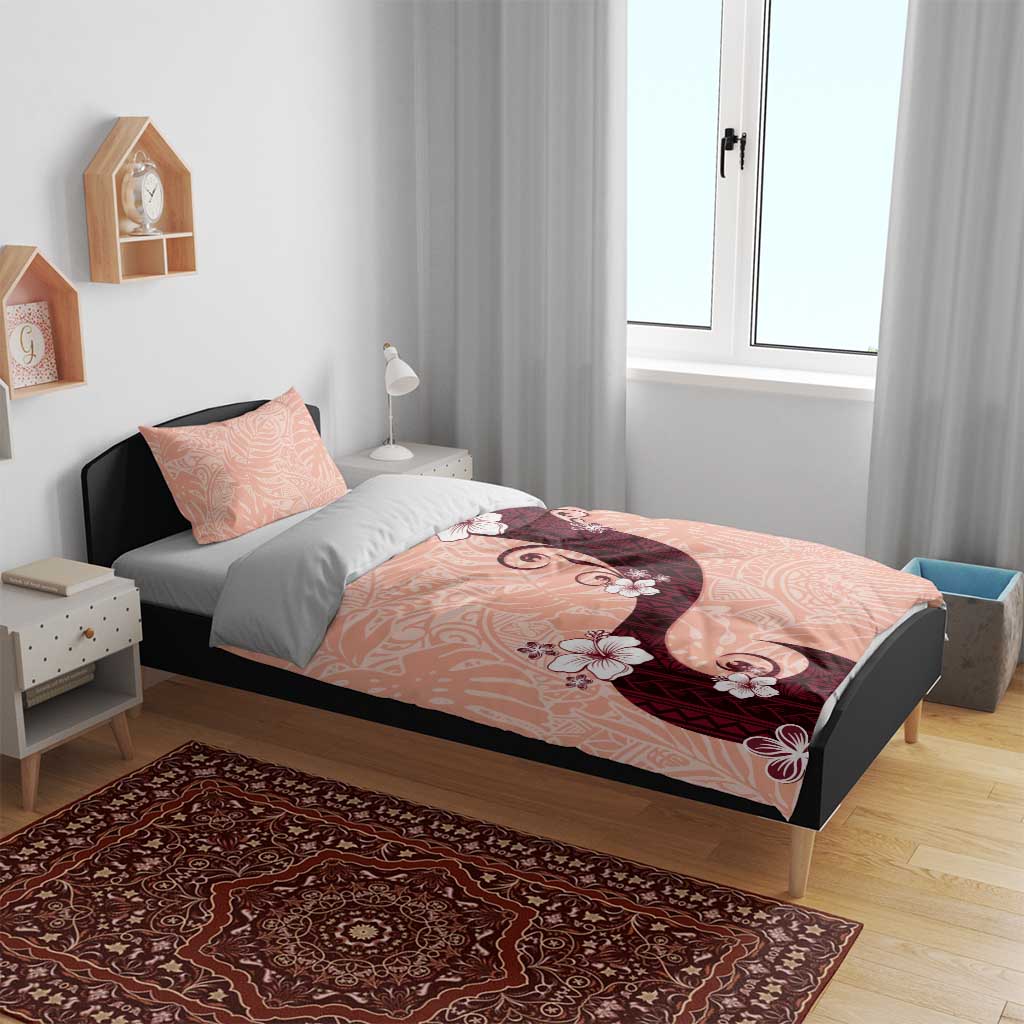 Polynesia Hibiscus Bedding Set Rose Bud Curve Motif - Polynesian Pride