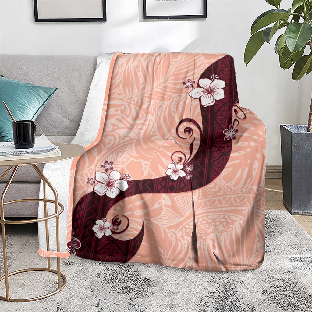 Polynesia Hibiscus Blanket Rose Bud Curve Motif - Polynesian Pride