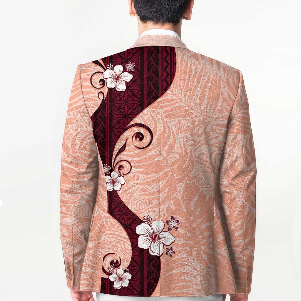 Polynesia Hibiscus Blazer Rose Bud Curve Motif - Polynesian Pride