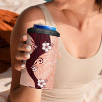 Polynesia Hibiscus 4 in 1 Can Cooler Tumbler Rose Bud Curve Motif LT05 - Polynesian Pride