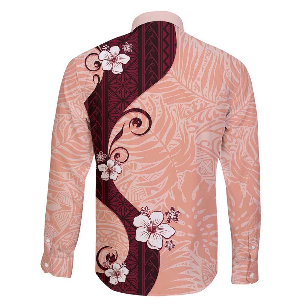 Polynesia Hibiscus Family Matching Puletasi and Hawaiian Shirt Rose Bud Curve Motif - Polynesian Pride