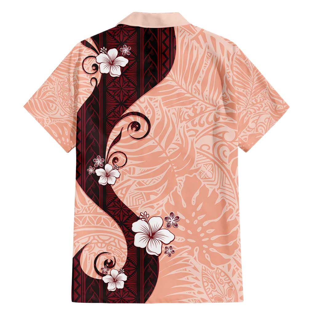 Polynesia Hibiscus Family Matching Summer Maxi Dress and Hawaiian Shirt Rose Bud Curve Motif - Polynesian Pride