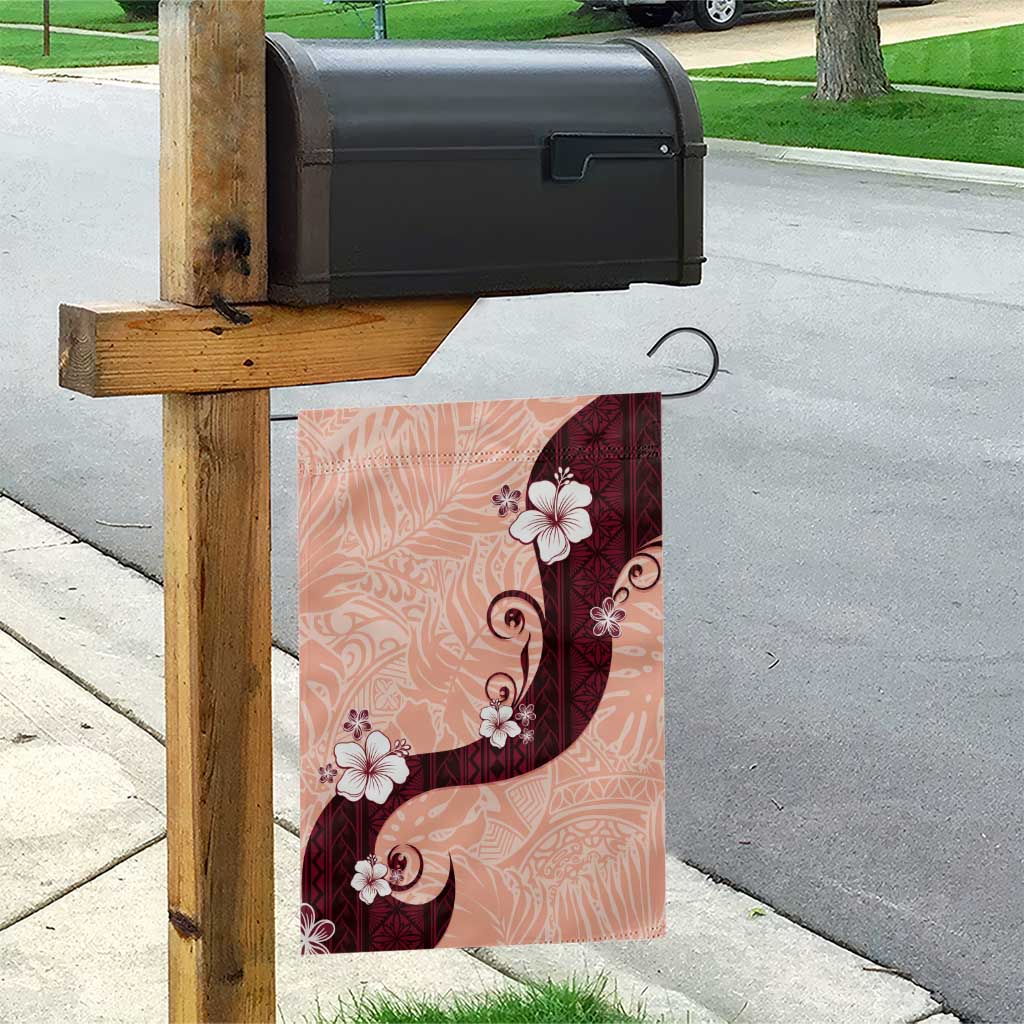 Polynesia Hibiscus Garden Flag Rose Bud Curve Motif - Polynesian Pride