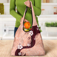 Polynesia Hibiscus Grocery Bag Rose Bud Curve Motif LT05 - Polynesian Pride