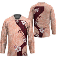 Polynesia Hibiscus Hockey Jersey Rose Bud Curve Motif LT05 - Polynesian Pride