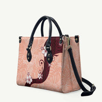 Polynesia Hibiscus Leather Bag Rose Bud Curve Motif - Polynesian Pride