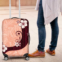 Polynesia Hibiscus Luggage Cover Rose Bud Curve Motif LT05 Red - Polynesian Pride