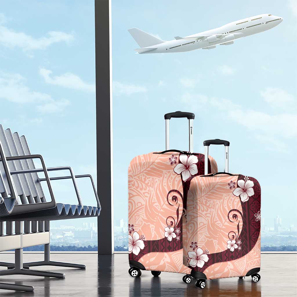 Polynesia Hibiscus Luggage Cover Rose Bud Curve Motif LT05 - Polynesian Pride