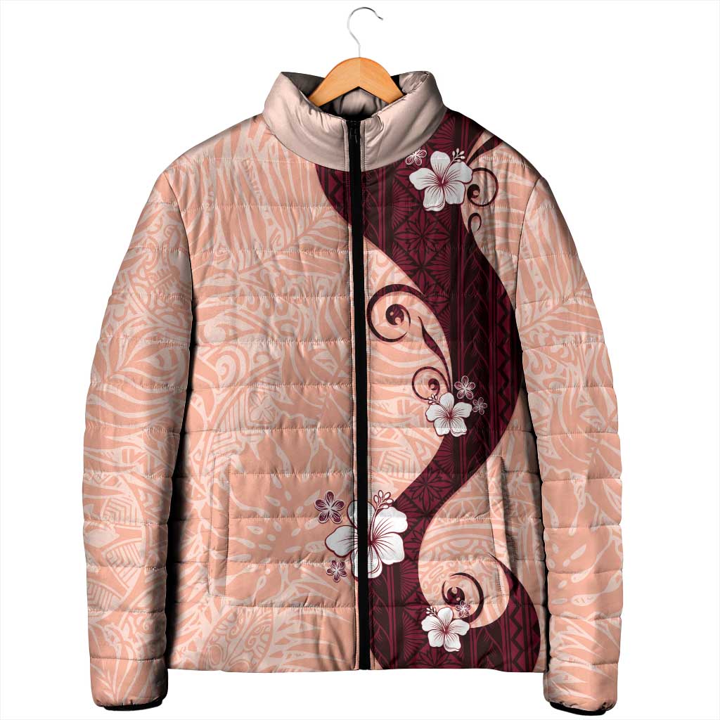Polynesia Hibiscus Padded Jacket Rose Bud Curve Motif LT05 - Polynesian Pride