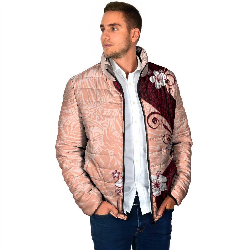 Polynesia Hibiscus Padded Jacket Rose Bud Curve Motif LT05 - Polynesian Pride