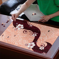 Polynesia Hibiscus Puzzle Rose Bud Curve Motif LT05 - Polynesian Pride
