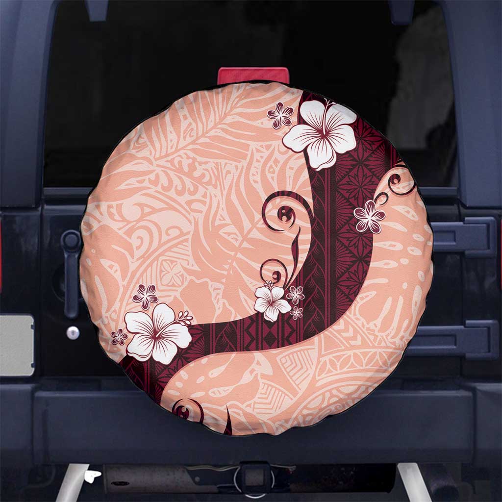 Polynesia Hibiscus Spare Tire Cover Rose Bud Curve Motif - Polynesian Pride