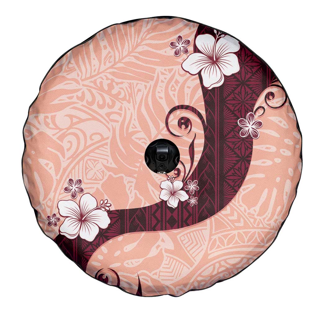 Polynesia Hibiscus Spare Tire Cover Rose Bud Curve Motif - Polynesian Pride