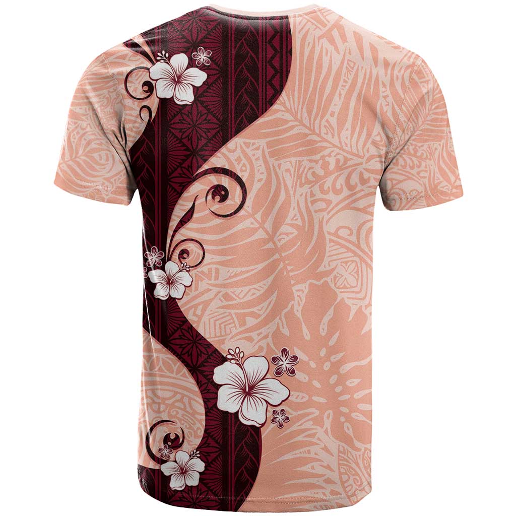 Polynesia Hibiscus T Shirt Rose Bud Curve Motif - Polynesian Pride