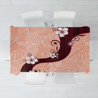 Polynesia Hibiscus Tablecloth Rose Bud Curve Motif LT05 Red - Polynesian Pride