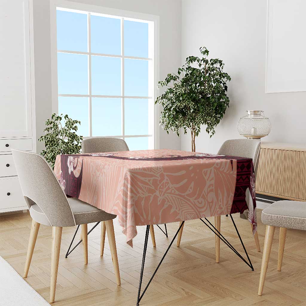 Polynesia Hibiscus Tablecloth Rose Bud Curve Motif LT05 - Polynesian Pride