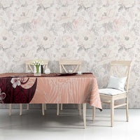 Polynesia Hibiscus Tablecloth Rose Bud Curve Motif LT05 - Polynesian Pride