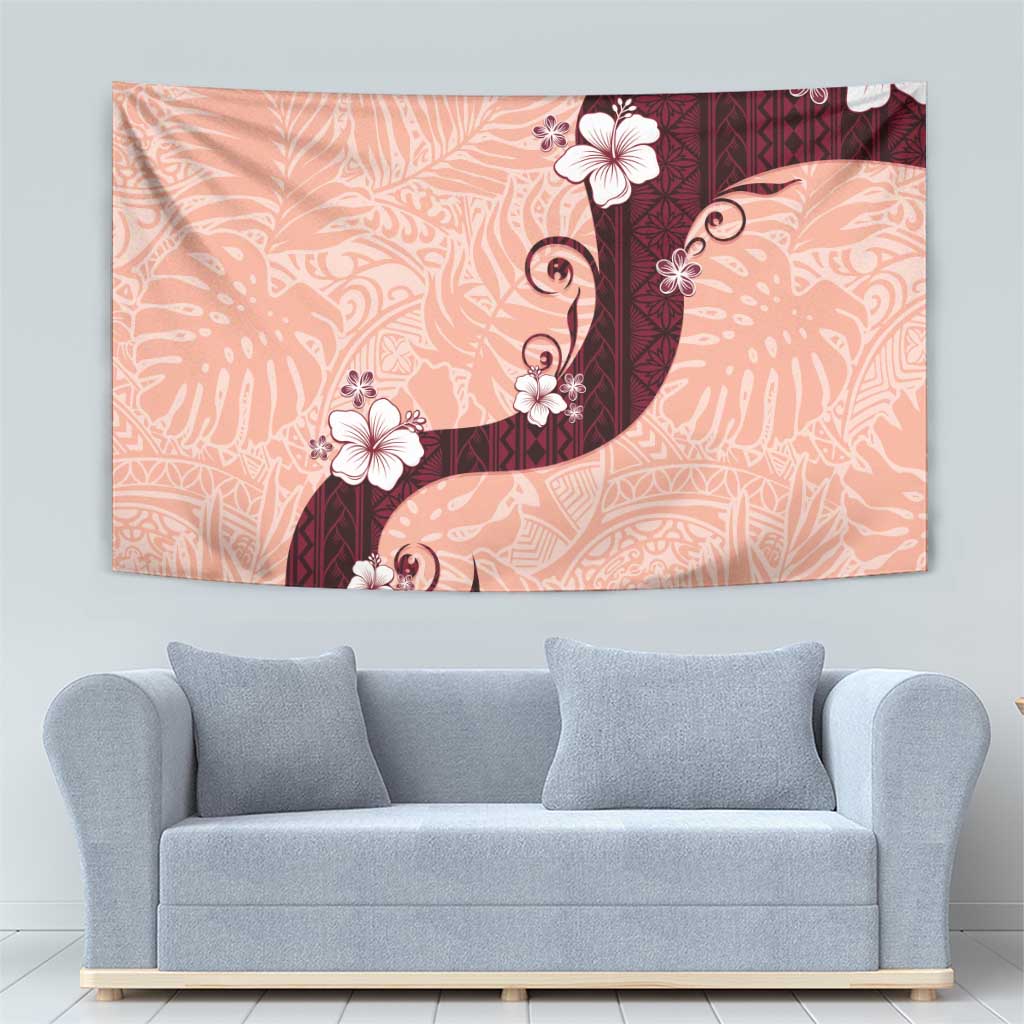 Polynesia Hibiscus Tapestry Rose Bud Curve Motif - Polynesian Pride