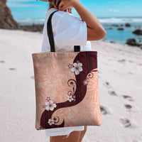 Polynesia Hibiscus Tote Bag Rose Bud Curve Motif - Polynesian Pride