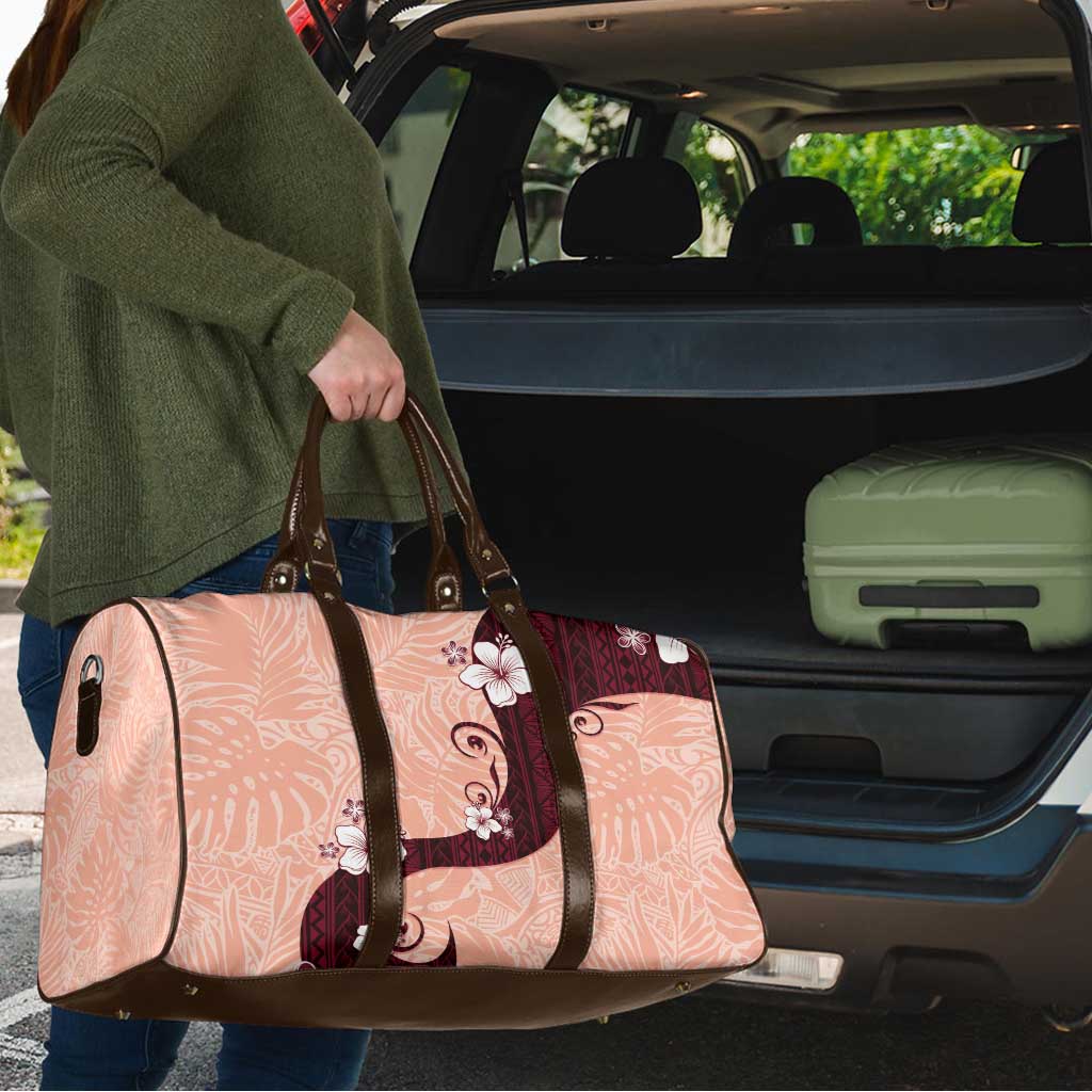 Polynesia Hibiscus Travel Bag Rose Bud Curve Motif - Polynesian Pride