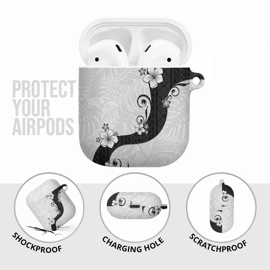 Polynesia Hibiscus AirPods Case White Curve Motif LT05 - Polynesian Pride