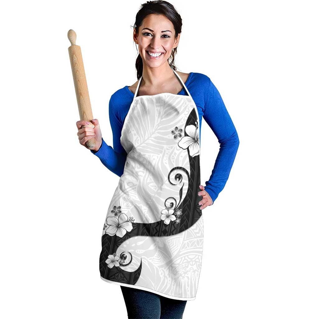 Polynesia Hibiscus Apron White Curve Motif LT05 - Polynesian Pride