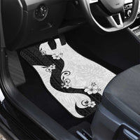 Polynesia Hibiscus Car Mats White Curve Motif LT05 - Polynesian Pride