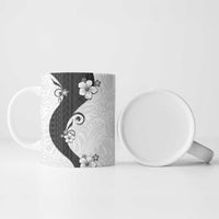 Polynesia Hibiscus Ceramic Mug White Curve Motif LT05 - Polynesian Pride