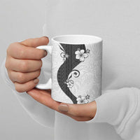 Polynesia Hibiscus Ceramic Mug White Curve Motif LT05 - Polynesian Pride