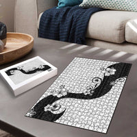 Polynesia Hibiscus Puzzle White Curve Motif LT05 - Polynesian Pride