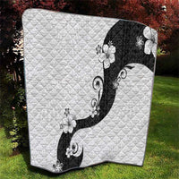 Polynesia Hibiscus Quilt White Curve Motif - Polynesian Pride